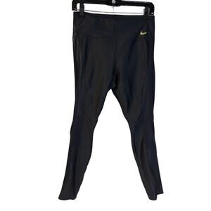 Nike Womens Speed Running Tights Size M Black Glitter Accents 7/8 Dri-Fit CU3337